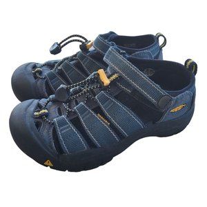 Big Kids Keen Newport H2o Blue Canvas Washable Outdoor Sandals Size 13